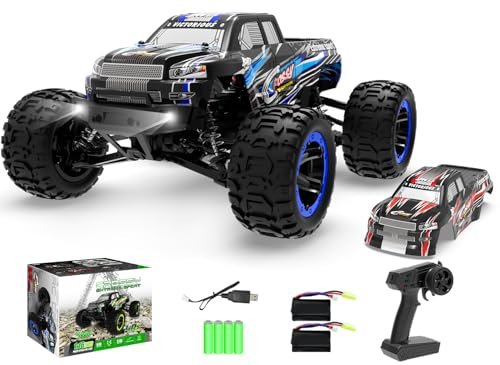 RACENT Raptor RC Monster Truck 1/16 Scale 4x4 All Terrain High Speed Remote Control Car with 2 4Ghz Radio and 2 Batteries for Kids Adults
