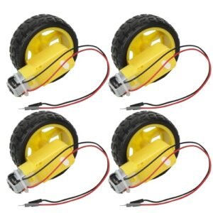 4 Motor RC Car TT Gearbox Motor Kit Dual Shaft 200RPM for Arduino DIY Projects