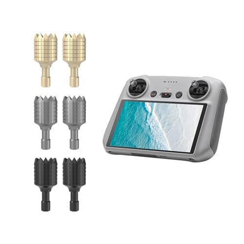 DJI Mini Micro Radio Remote Control RC Submarine Compatible Aluminum Joysticks for Mini 3 Pro Mini 4 Pro Mavic 3 Air 2S Air 3 3S Neo Flip Drone Accessories Gold Gray