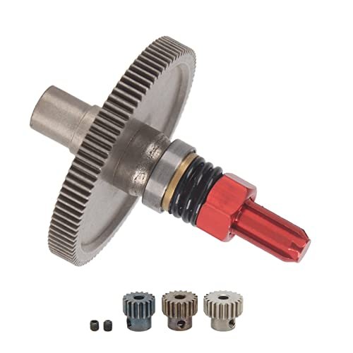Lybunair 91T Slipper Gear Set Aluminum Alloy Differential Slipper Gear Assembly Upgrade Parts for Duratrax RC Cars Red Blue