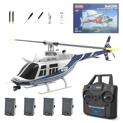 OYDL C138 RC Helicopter Besar 6 Axis Gyro 2.4G 6CH Remote Control Helicopter with One Key Take Off Landing for Adults Beginners