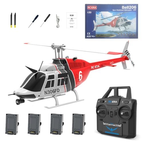 OYDL C138 RC Helicopter Championship Ready 6 Axis Gyro 2.4G 6CH Remote Control Helicopter with 3D Flips One Key Take Off Landing for Adults Beginners RTF