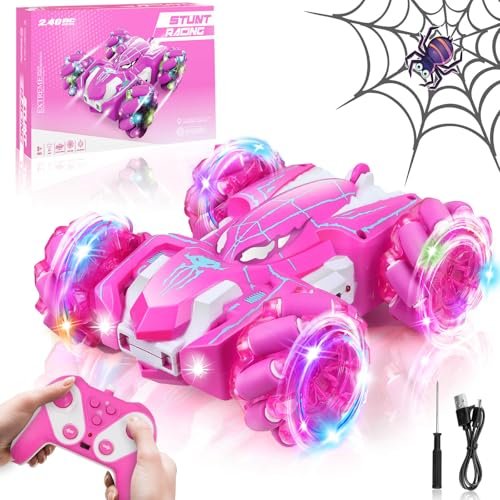 Dolanus Spider Remote Control Car RC Cars Nascar Stunt Vehicle for Kids Ages 3 12 with 360 Spins and USB Charging