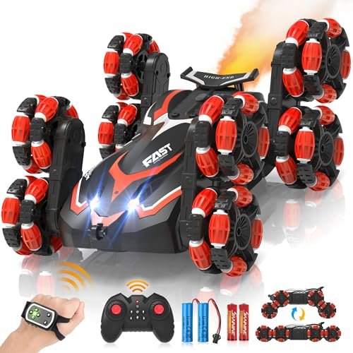 Eulogia AJ RC Car 8WD Gesture Sensing Remote Control Stunt Car with 360 Rotation and Double Sided Driving