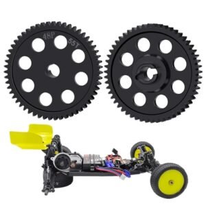 BRKRC 0.5M Direct Drive Spur Gear 54T 55T Steel Boxgear Main Gear for 1/16 1/18 Losi 2WD Mini Drag Mini T Mini B Brushed Brushless RC Drag Car Bodies