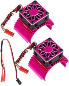 RcarmubWow RC Aluminium 36MM 14000 RPM Brushless Motor Heat Sink with Cooling Fan for Trophy Truck RC 1 10 Car Truck Buggy Crawler