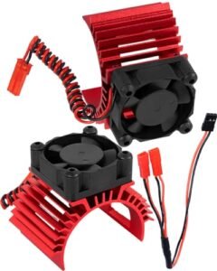 RC Car Engine Bay Upgrade 36mm Aluminum Heat Sink with 4.8 8.4V Cooling Fan for 1/10 3650 3660 3670 540 550 Size Brushless Motor
