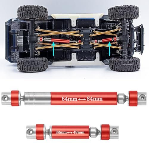 QUPA AM STORE RC Drive Shafts CVD Driveshafts 38mm 64mm Transmission Shaft for 1/24 Axial SCX24 AXI00005 RC Crawler Car Red at RC Store OKC