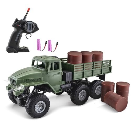 GoolRC Tatra Truck RC 1 16 Scale 6WD Remote Control Car Off Road Crawler with LED Light and 2 Batteries for Kids and Adults