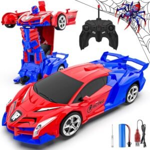 AdventureX Scale Mountain RC Transformer Remote Control Car for Boys 1 18 Scale Superhero Robot Toy