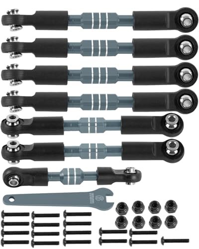RCHuiWow Lamborghini RC Body 1/10 Scale High Performance Alloy Aluminium Adjustable Turnbuckles Camber Links Upgrade Kit 7pcs Titanium