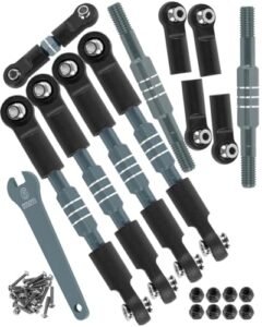 RCMYou Aluminum Turnbuckles Camber Links Upgrade Kit for 1/10 Slash Stampede Rustler Bandit 4x4 4WD VXL Best 4wd RC Truck for the Money