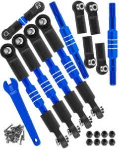 RCMYou Aluminum Turnbuckles Camber Links Upgrade Kit for 1/10 Slash Stampede Rustler Bandit 4x4 4WD VXL Best 4x4 RC Truck for the Money