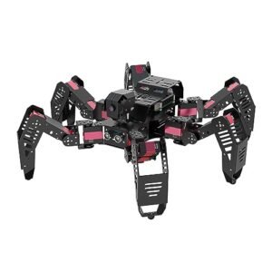 HIWONDER SpiderPi AI Visual Hexapod Robot for RaspberryPi 5 Python Programming PC APP Wireless Control Smart Robot Target Color Sorting Tracking Recognition STEM Robotic Kit, Standard Kit & RPi 5 4GB