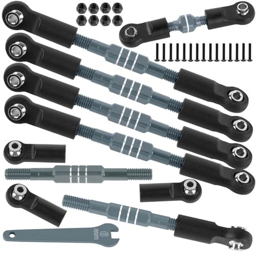 BRCatWPark Aluminum Adjustable Turnbuckles Camber Links Upgrade RC 4WD Parts for 1/10 Slash Rustler Stampede Bandit VXL Models