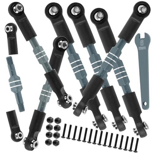BRCatWPark RC Adjustable Shocks Aluminum Turnbuckles Camber Links Upgrade for 1/10 Slash Rustler Bandit Stampede 2WD VXL Models
