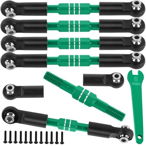 BRCatWPark RC Adjustable Turnbuckles Camber Links for Big RC Tires Upgrades on 1/8 Typhon 3S 4WD BLX Mega 550 1/10 Big Rock 3S 4WD BLX Green