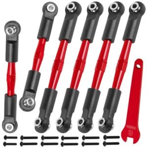 BRCatWPark Aluminum Turnbuckles Camber Links Upgrade for 4WD Big RC Trucks Including 1/10 Big Rock 3S V3 and 1/8 Typhon 3S Mega 550 V3 BLX Models