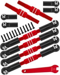 RCMYou Big RC Crane Aluminum Turnbuckles Camber Links Upgrade for 1/10 Big Rock V3 3S BLX and 1/8 Typhon 3S BLX Mega 550