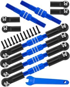 RCMYou Aluminum Turnbuckles Camber Links Upgrades for Big RC Bulldozer 1/10 Big Rock V3 3S BLX and 1/8 Typhon 3S BLX Mega 550