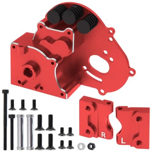 Treehobby 1/10 RC Sprint Car Body Aluminum Transmission Case Gearbox with Motor Plate and Arm Mounts for Traxxas Slash 2WD Rustler Stampede Bandit 2WD Upgrades Parts
