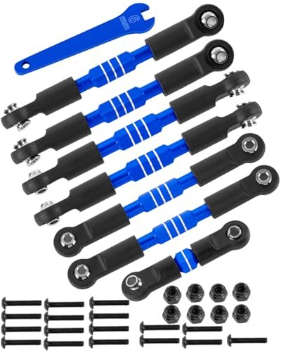 RCHuiWow Lexus RC Blue Alloy Turnbuckles Camber Links Upgrade for 1/10 Scale RC Cars Adjustable Tie Rods