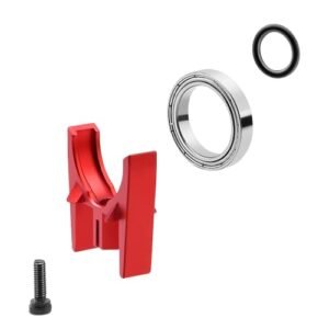 GLOBACT Alloy Center Driveshaft High Speed Support Set for Arrma 1/10 Big Rock Granite Kraton Outcast Senton Vorteks 1/8 Infraction Typhon Vendetta RC Upgrade Parts Replace AR310878 ARAC4024 (Red)