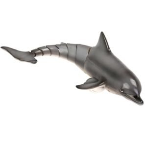 Fish Finder Boat RC Remote Control Dolphin Toy for Kids 2.4G High Simulation Oceanic Swimming Pool Bathroom Toy with 2x600mAh Rechargeable Batteries for Ages 6+ Gray