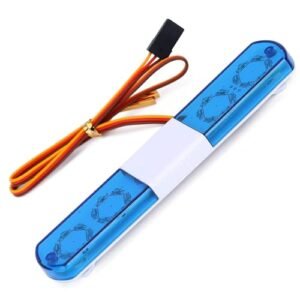 Chanjorlin 1 10 RC Car Simulation Police Lights Multi Function Flash LED Lamp for Truck Traxxas RC Cars HSP Tamiya RC4WD Axial Arrma Blue 145mm