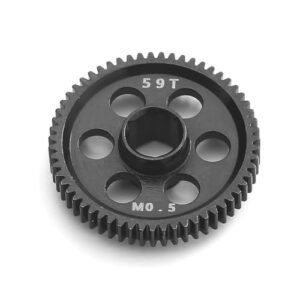 CHRCOED RC Car Metal Spur Gear 0.5M 59T Hardened Steel Main Gear for Arrma 4WD 1 18 Typhon Grom Granite Grom Moiave Grom Models Perfect for RC Truck Burnout