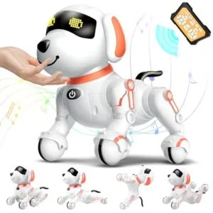 Chridark Remote Control Robot Dog Toy Interactive Smart Pet Puppy for Kids Ages 3 to 8 Years