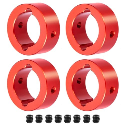 JGGZONE 4pcs RC Aluminum Joint Cup Reinforced Ring for TRAXXAS 1/5 X MAXX 17mm Foam RC Tires Upgrade Parts Red
