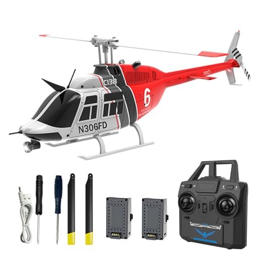Authticar C138 Air Recon RC Helicopter Bell206 2.4GHz 4CH Single Propeller with Six Axis Gyroscope