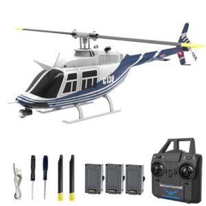 Authticar 2.4GHz 4CH Single Propeller RC Helicopter with Optical Flow Positioning and 3 Batteries