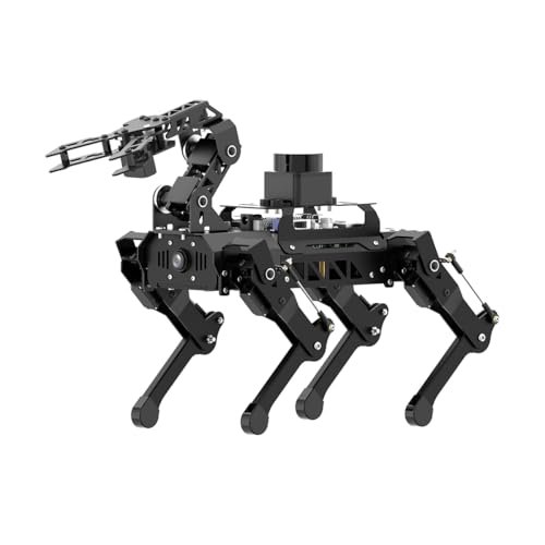 HIWONDER Quadruped Robotic Dog with AI Vision Robotic Arm Powered by Raspberry Pi 5 ROS Open Source Robot Dog with TOF Lidar SLAM Mapping and Navigation for Adults and Teens（8GB）