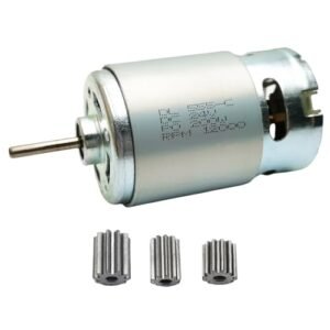 24V 555 12000RPM Electric Motor High Speed DC Drive Engine Upgrade for Ride On RC Truck SUV Gearbox Motor Replacement Parts
