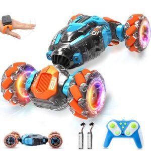 Toileum Gesture Sensing Rc Stunt Car Among 10 Best Rc Trucks 360 Rotating 4WD Remote Control Transform Hand Controlled Car for Kids Boys Age 6 7 8 9 10 Years