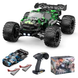 ITEFDTUTNE 1 14 Scale 4WD Electric RC Truck Brushless Motor 60KM H High Speed Off Road Remote Control Car with 2 Lipo Batteries for Adults and Kids