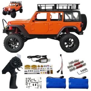 Skymaker MN128 1 12 RC Crawler with KTM RC 390 Motor 4WD Remote Control Car 2.4Ghz Off Road Climbing 4x4 RC Rock Crawler LED Lights Metal Drive Shaft Two 1200mAh Battery Orange