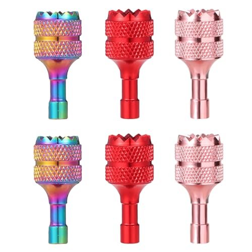 Lasuroa 6pcs Drone Controller Sticks for Mini RC Quadcopter Drone Compatible with DJI Mini 3 Pro DJI RC Smart Controller Accessories Dazzling Color Pink Red