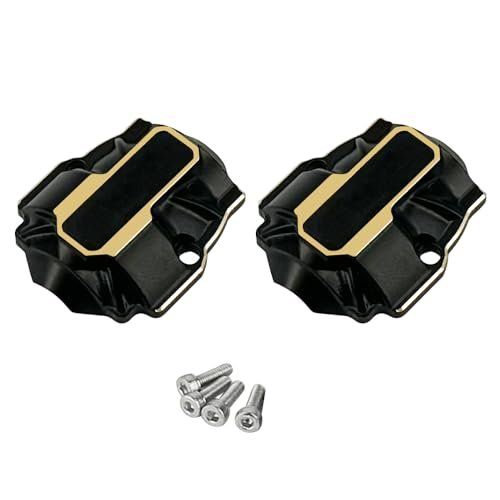 FSDKEDUF 16.7g Brass Diff Covers Front and Rear Axle Differential Covers for Tornado RC Car Parts Redcat Ascent 18 Upgrade Accessories