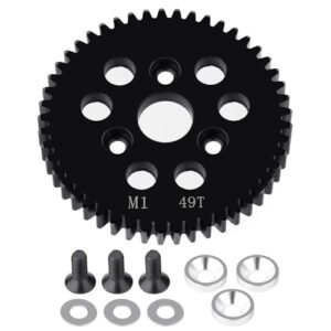 BRKRC M1 Spur Gear Steel Upgrades Main Gear 43T 44T 45T 46T 49T Spur Gear Mod 1 for 1 8 1 10 TRAXXAS Slayer Pro 4X4 Revo 3.3 ARRMA HPI HOBAO LOSI