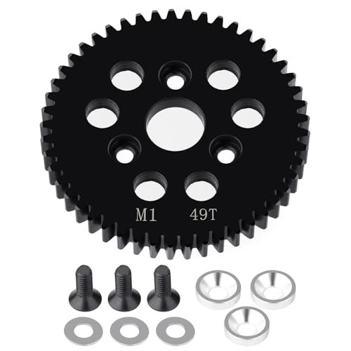 BRKRC M1 Spur Gear Steel Upgrades Main Gear 43T 44T 45T 46T 49T Spur Gear Mod 1 for 1 8 1 10 TRAXXAS Slayer Pro 4X4 Revo 3.3 ARRMA HPI HOBAO LOSI