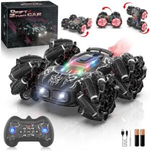 OSIMILY Remote Control Car Monster Trucks 4WD 2.4GHz Double Sided 360 Rotating RC Cars with Headlights Ideal for Boys and Girls Associated RC Cars and Trucks