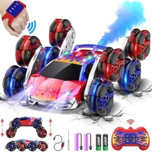 OSIMILY 8WD Remote Control Car with Custom Painting RC Body with Spray Paint Option 2.4GHz Gesture Sensing Stunt RC Toy for Kids Ages 7 and Up
