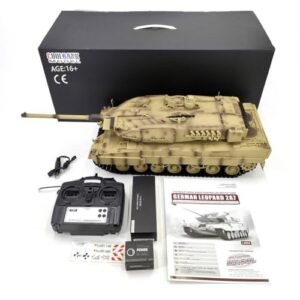 LETDIYMOC 2.4G RC Heli Lights Toy for Adults 1 16 Scale German Leopard 2A7 Battle Tank with Realistic Sounds and Advanced Features