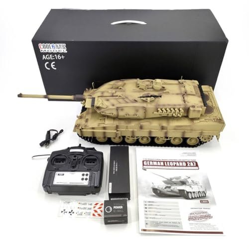 LETDIYMOC 2.4G RC Heli Lights Toy for Adults 1 16 Scale German Leopard 2A7 Battle Tank with Realistic Sounds and Advanced Features