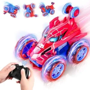 Ofna RC Cars Spider Stunt Toy with 360° Rotating 4WD Remote Control for Kids Ages 3 10 All Terrain Rechargeable Off Road Car