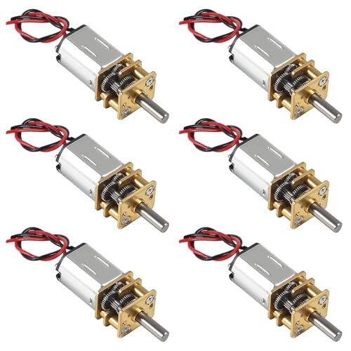 Coliao 6pcs Mini Micro N20 Gear Motor DC 3V 6V Slow Speed Full Metal Gearbox RC Car Motors Explained for DIY Robot Car and Toys