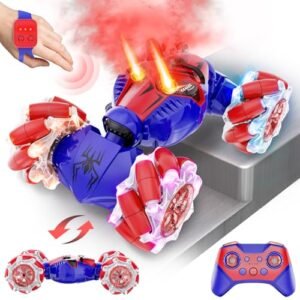 Spider Gesture Sensing RC Stunt Car with Double Eye Spray 4WD 360 Rotating Remote Control Toy for Boys Age 5 12